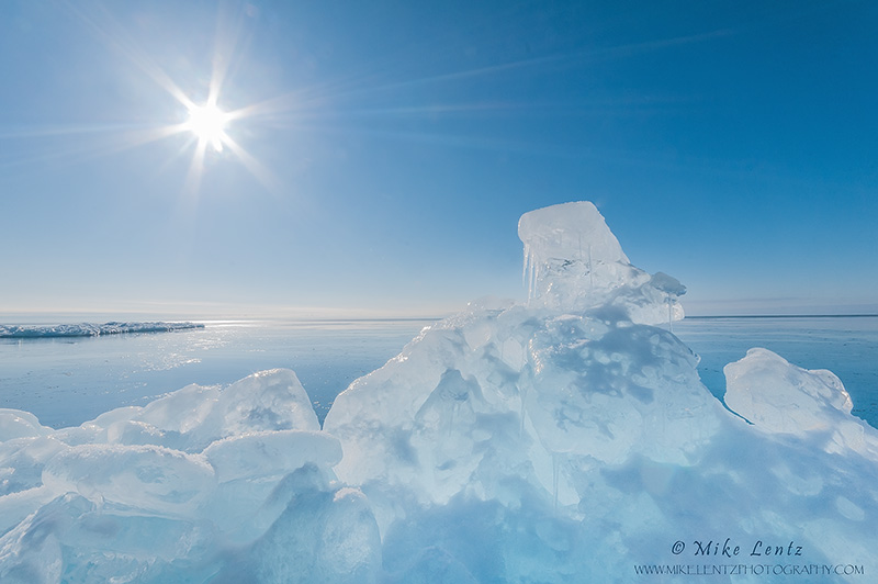 Blue ice push on Superior