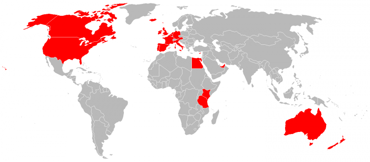 Countries visited so far...