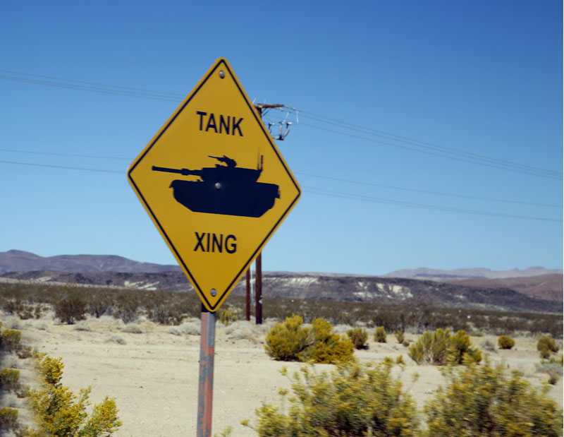 Fort Irwin Tank Sign