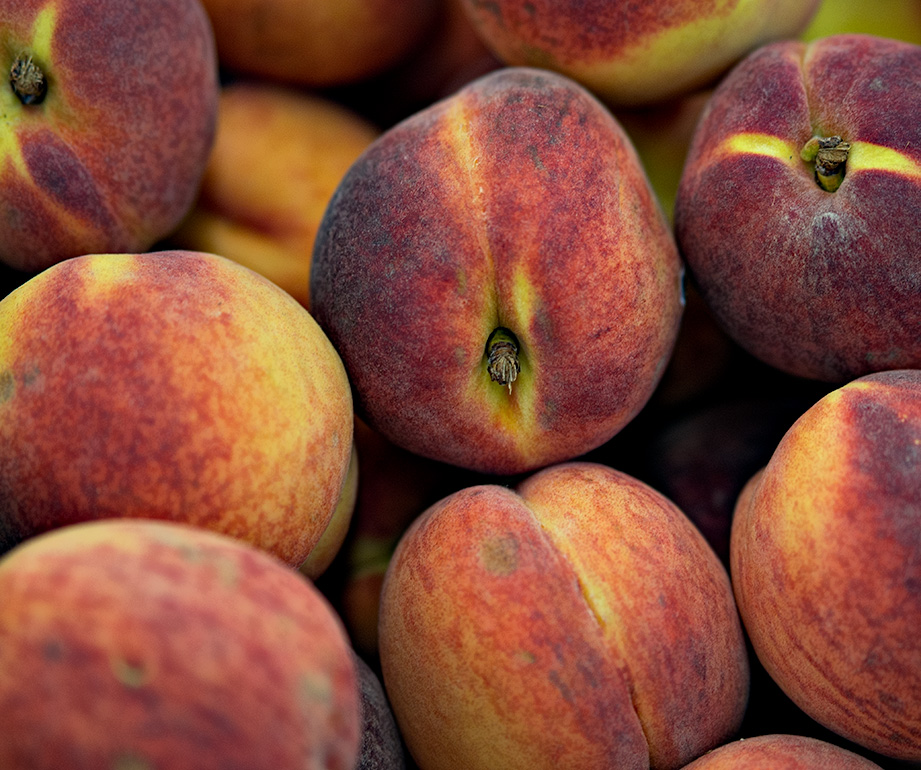 Peaches on display