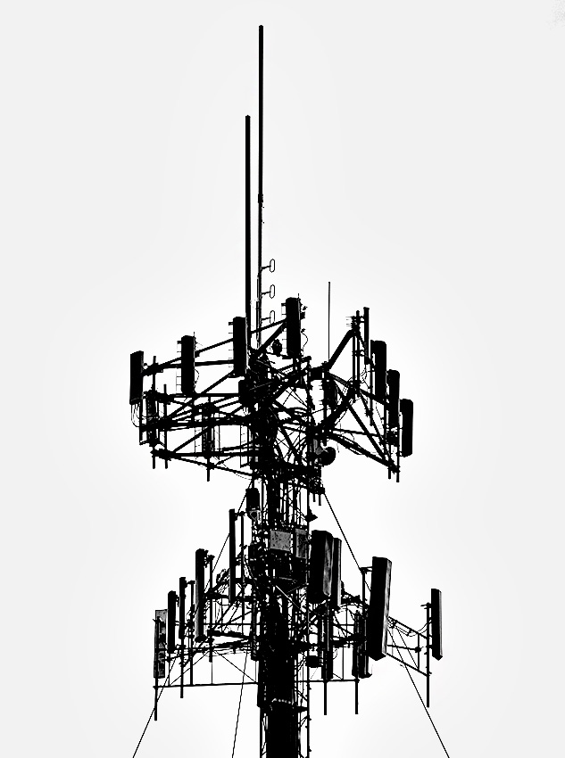Portrait of a cellphone tower
