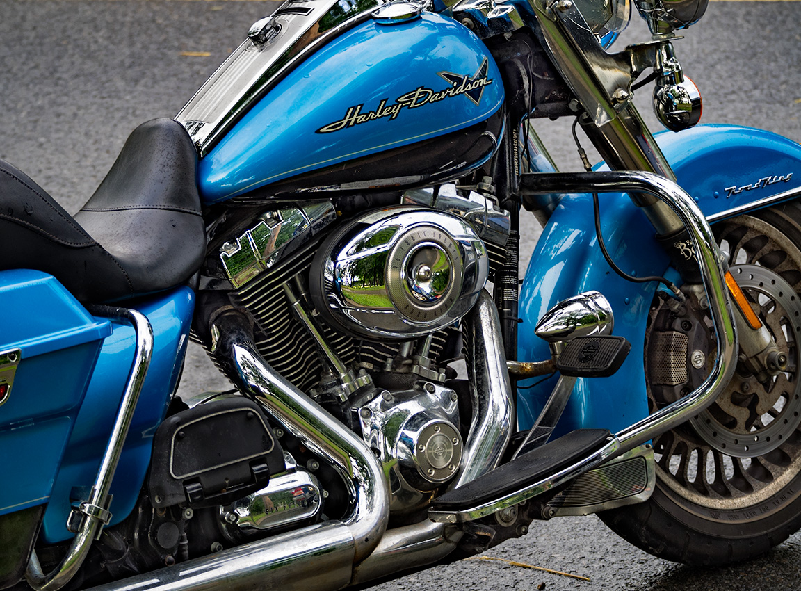 Harley-Davidson Road King - B&W version below.