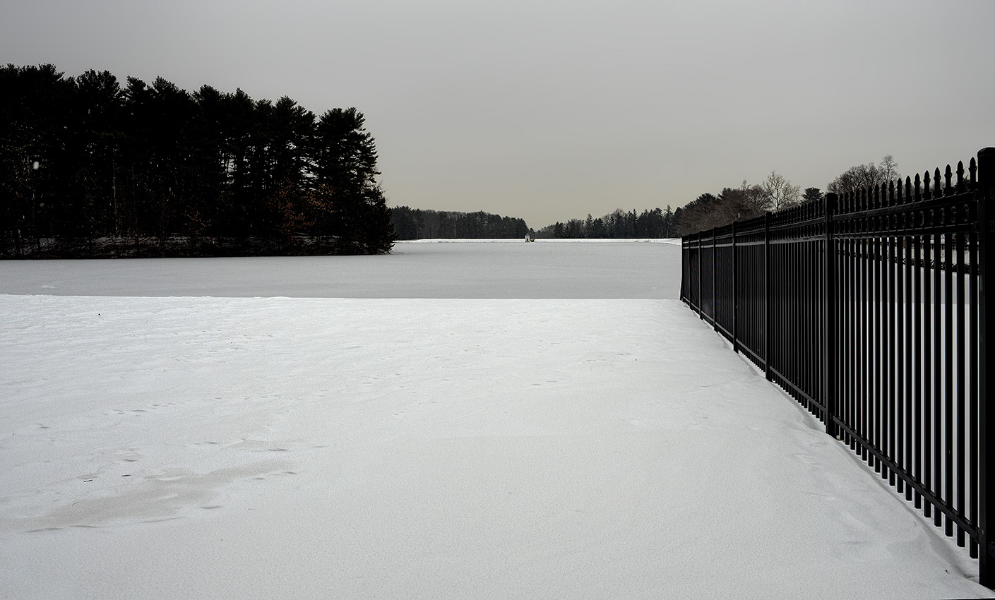 Gray dayin winter