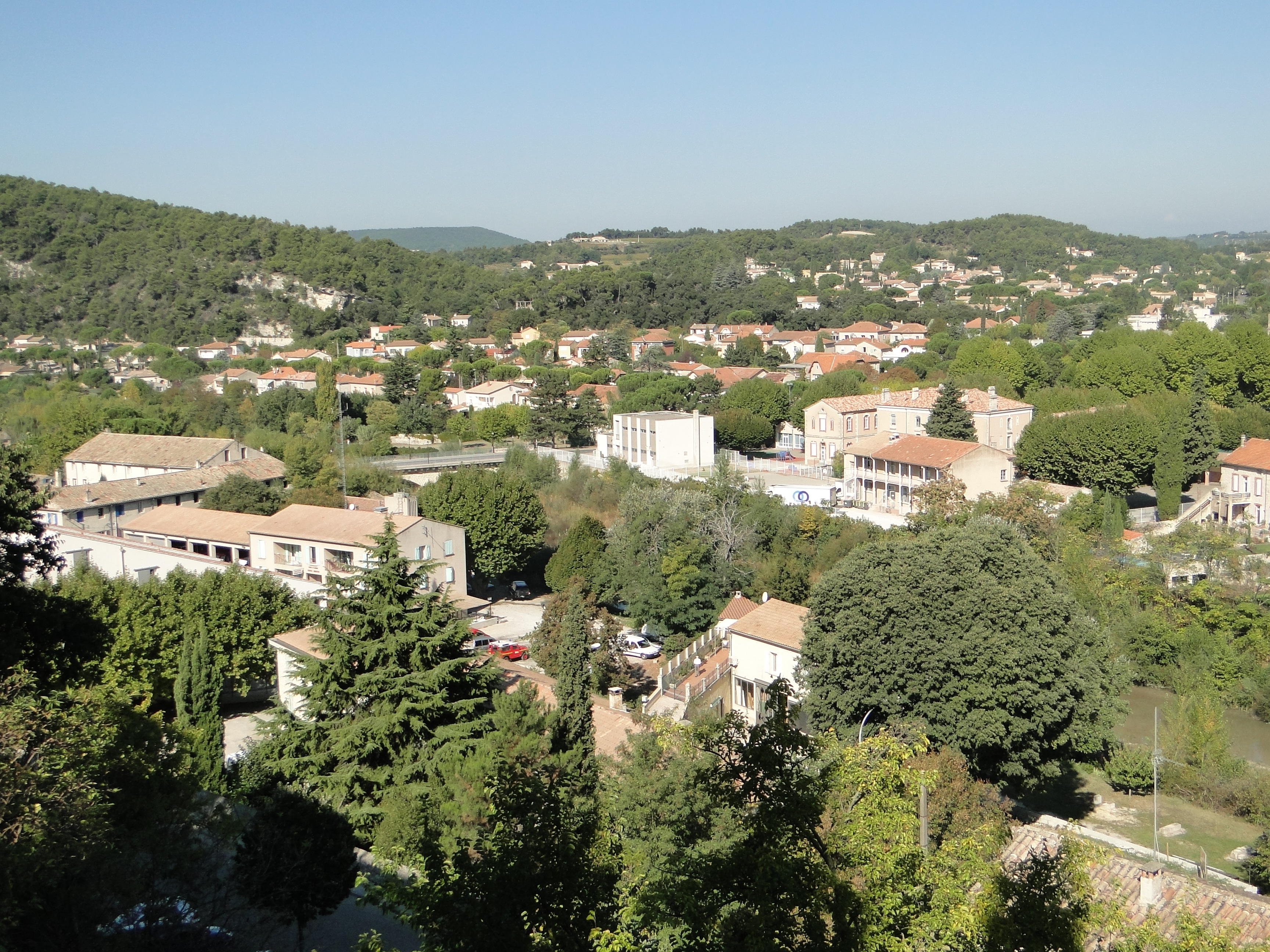 View of lower town from castle