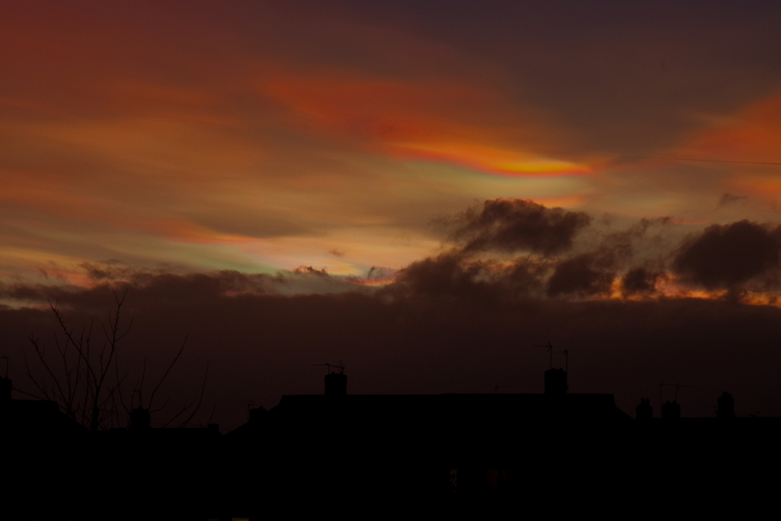 Rainbow Sunset ( Nacreous clouds ) 