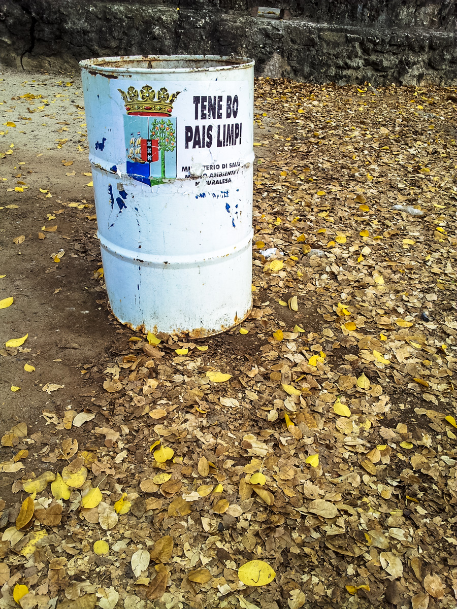 keep our island clean,in local slang,because the others know what a bin is for ;-(