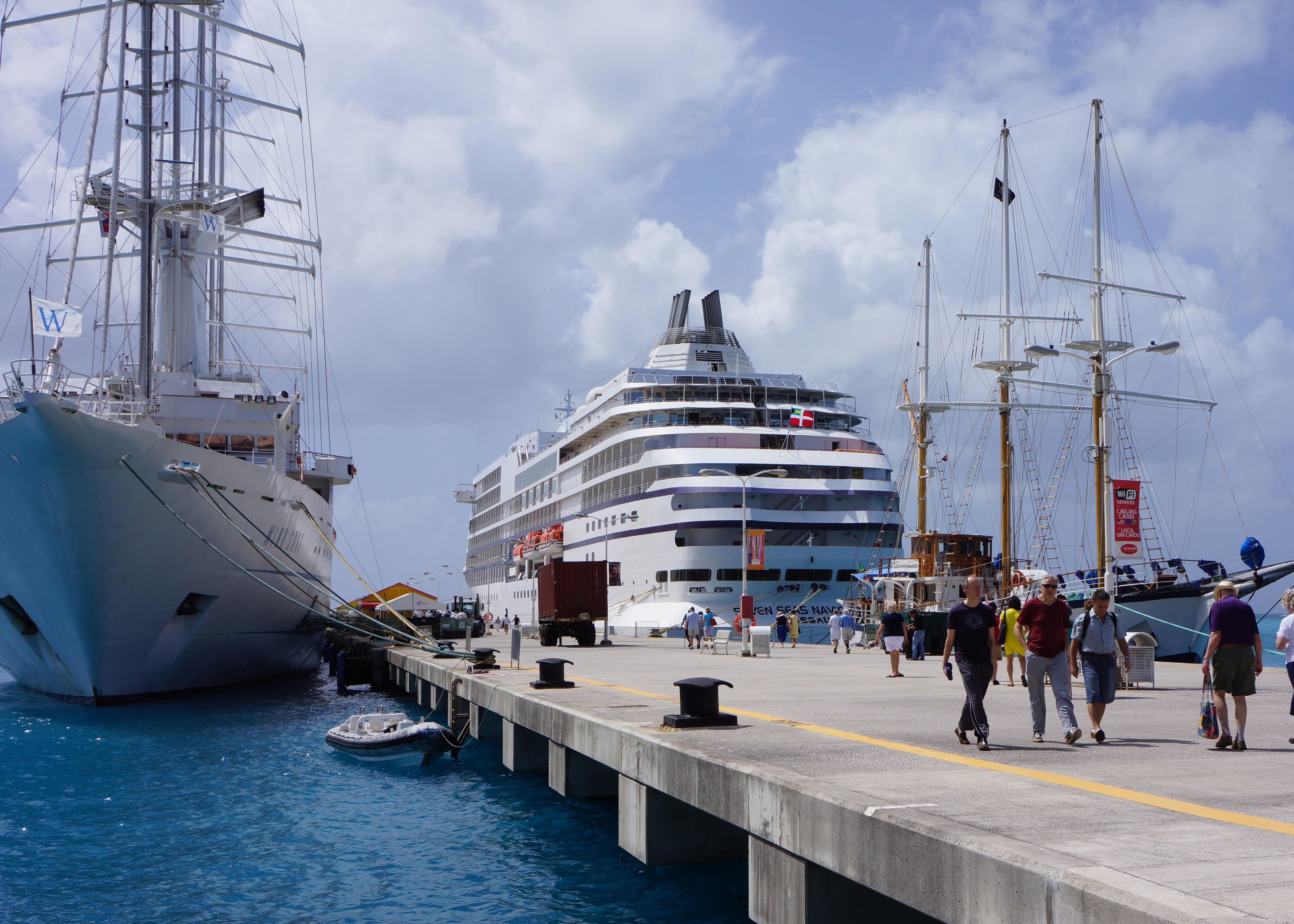 Windstar beside our boat