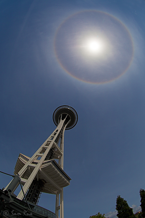 Space Needle Sun Halo