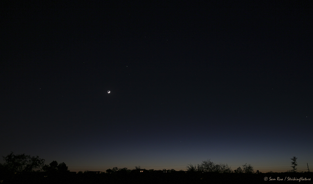 Jupiter, Moon, Mercury, and Stars