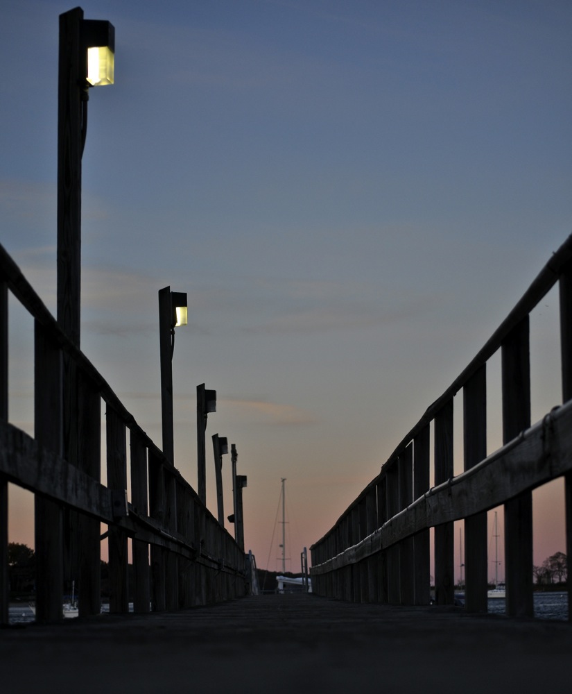 Dock Lines At Dusk