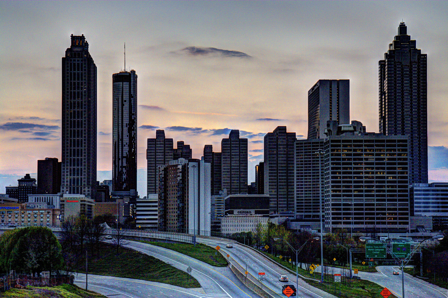 Atlanta Skyline At Dusk