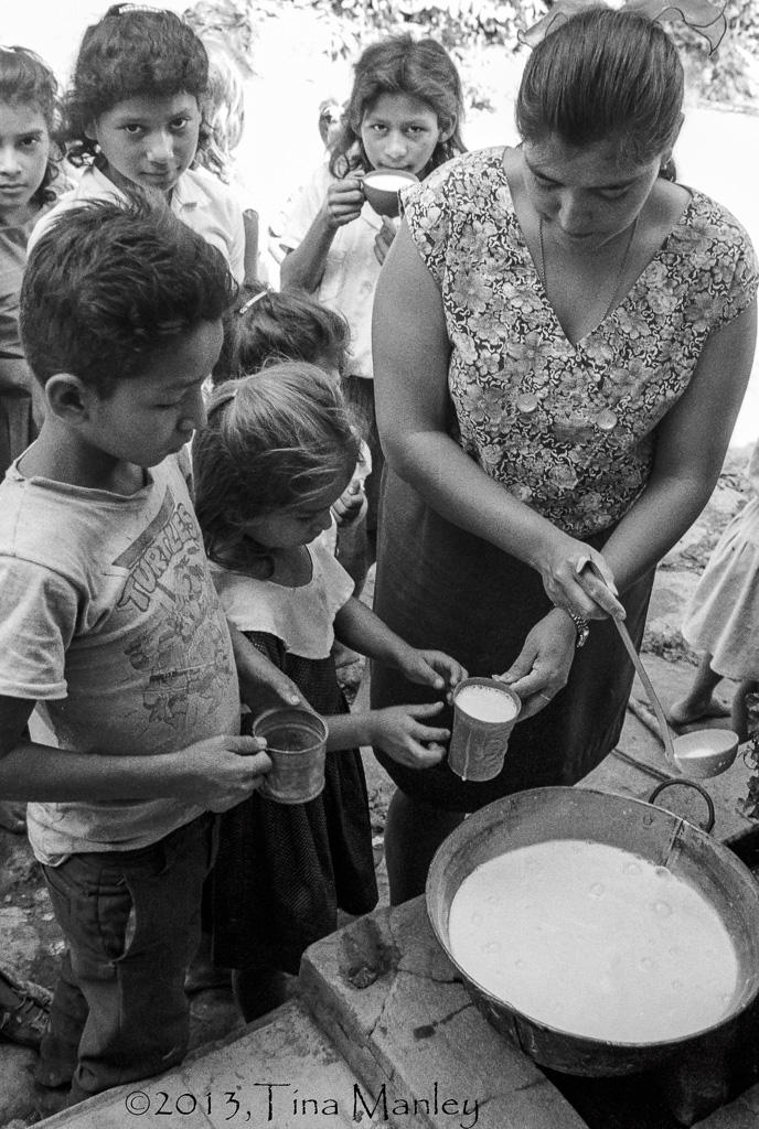 Recess with USAID milk and oatmeal