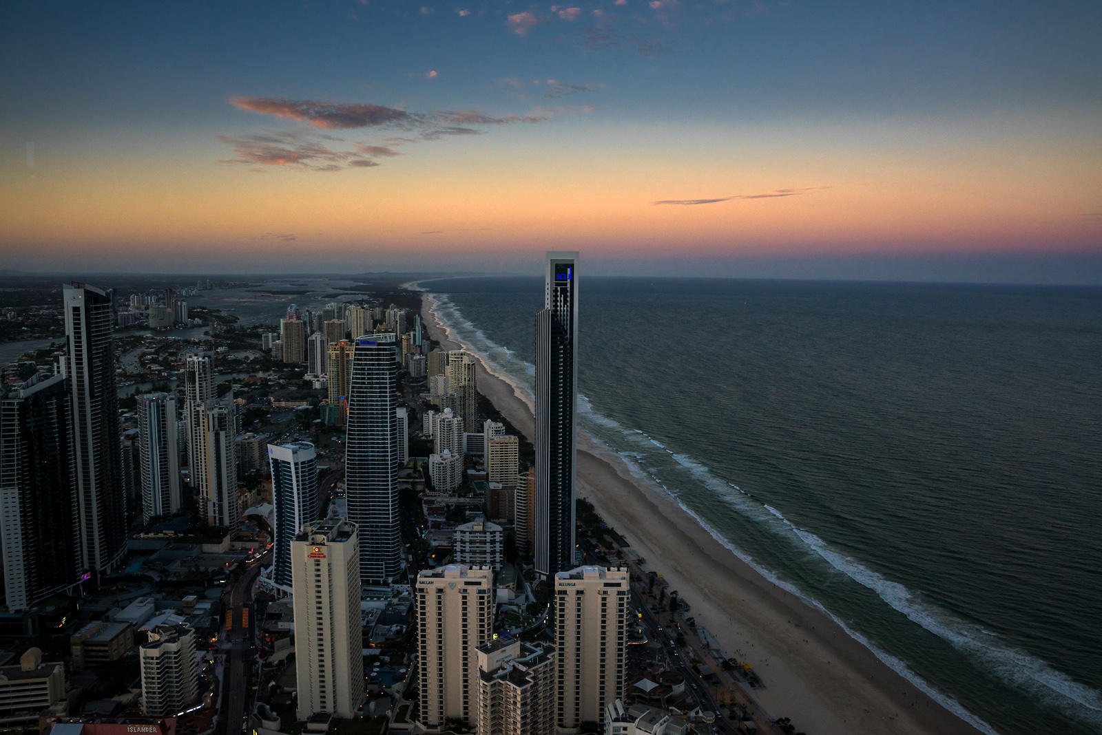 View from SkyPoint at Q1 Tower, Gold Coast.