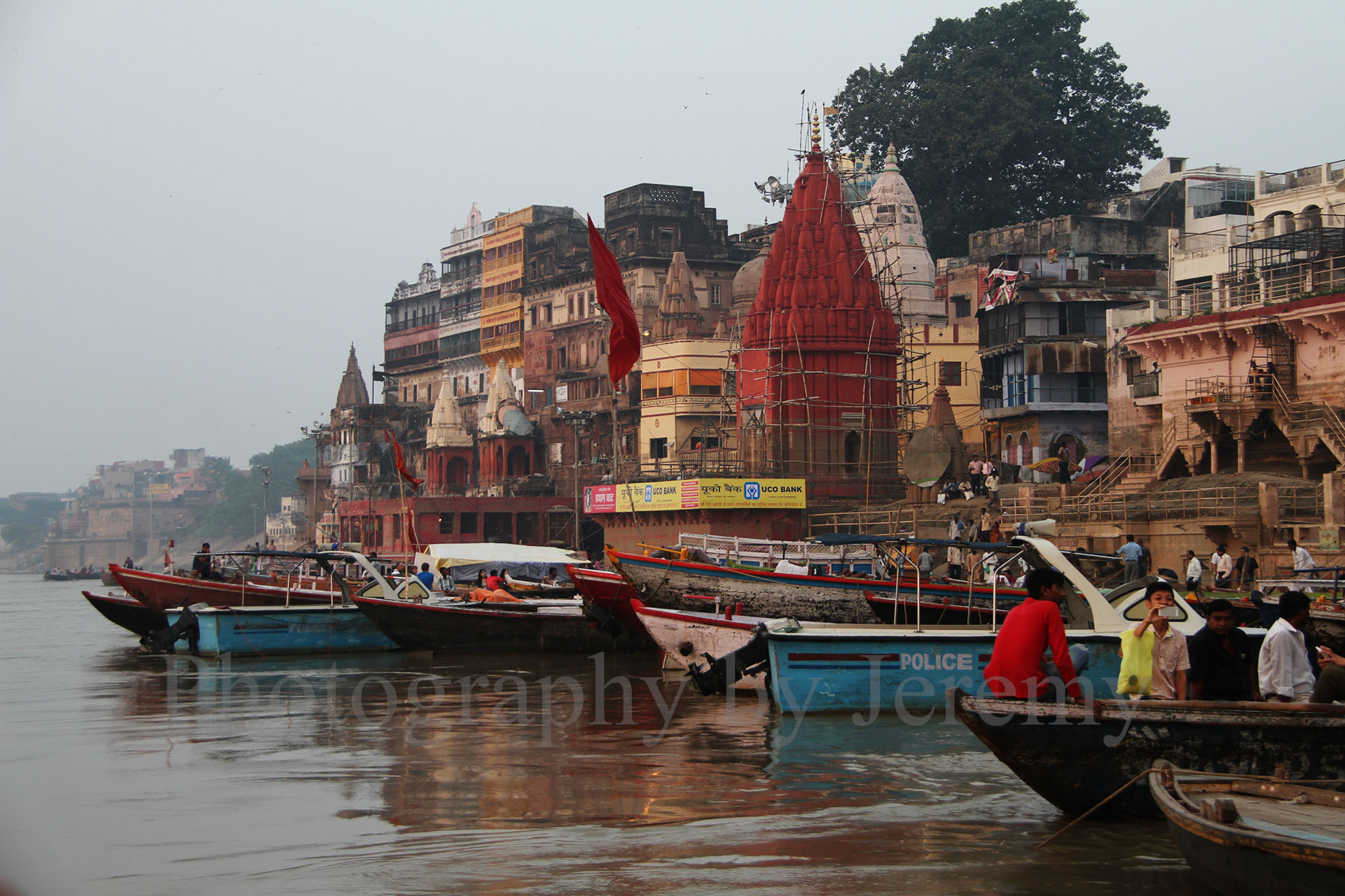 Varanasis Old Quarters By The Ganges River (Sep13)