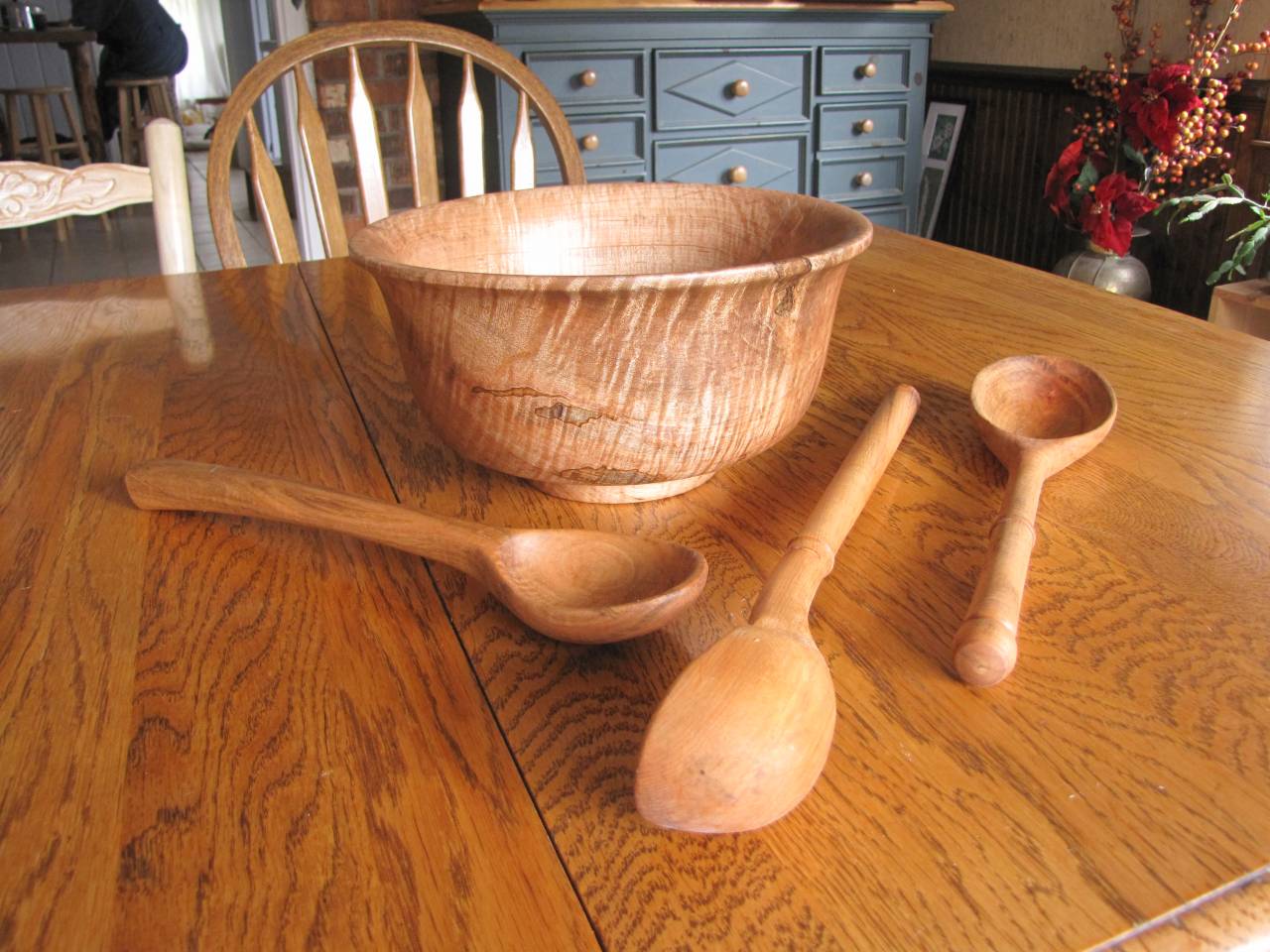 Sycamore Spoons and Bowl