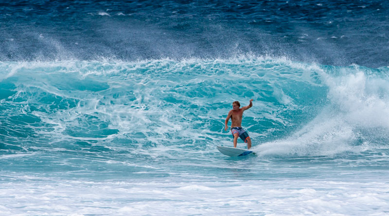 Surfer. Sunset Beach, Oahu.