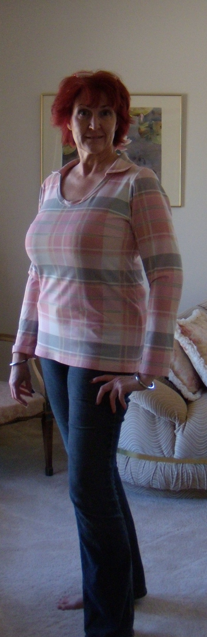 FSG #1960 Top - Plaid   Front