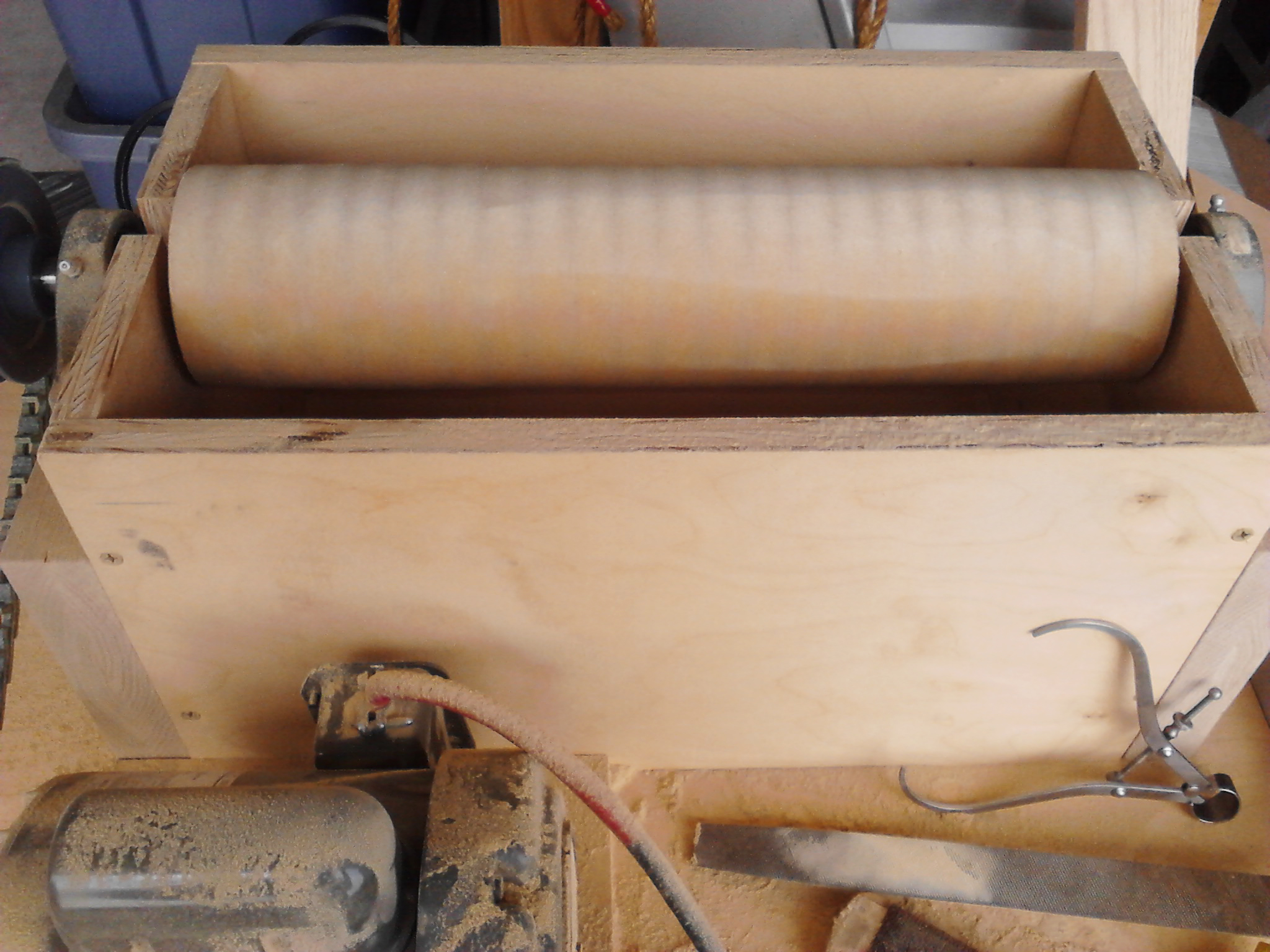 V-Drum Sander - 6 - Roughing Out Drum