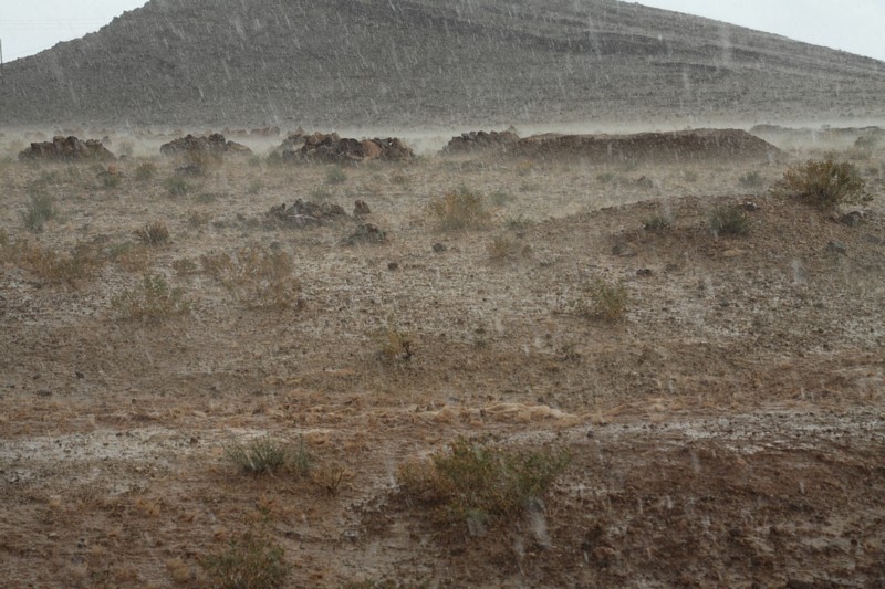 Rain near Ouerzazate