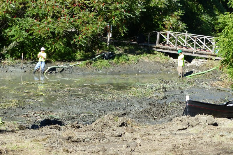 Draining away the water