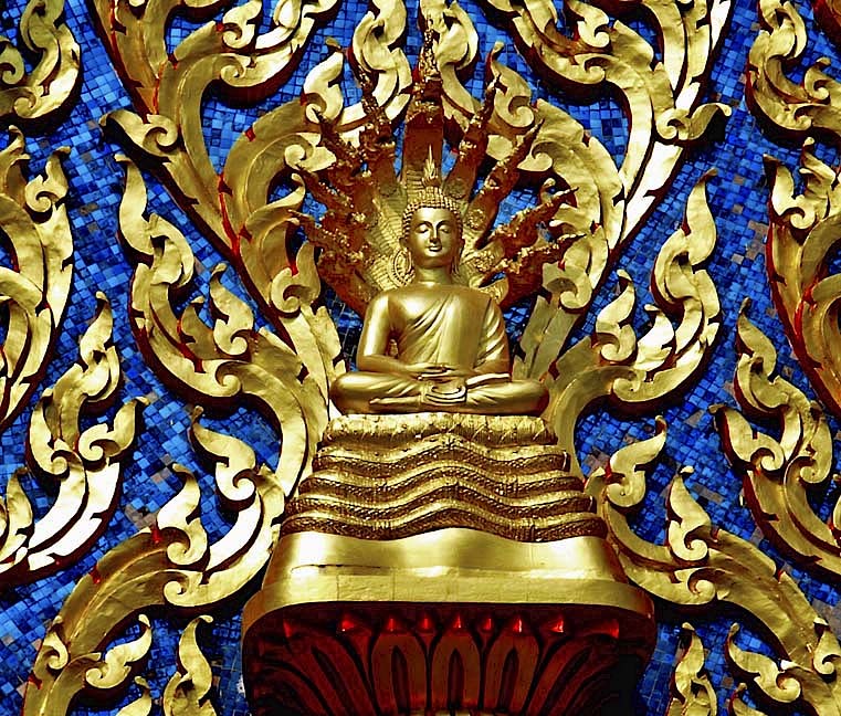 Image of the Buddha with nine-headed naga (sacred serpent)