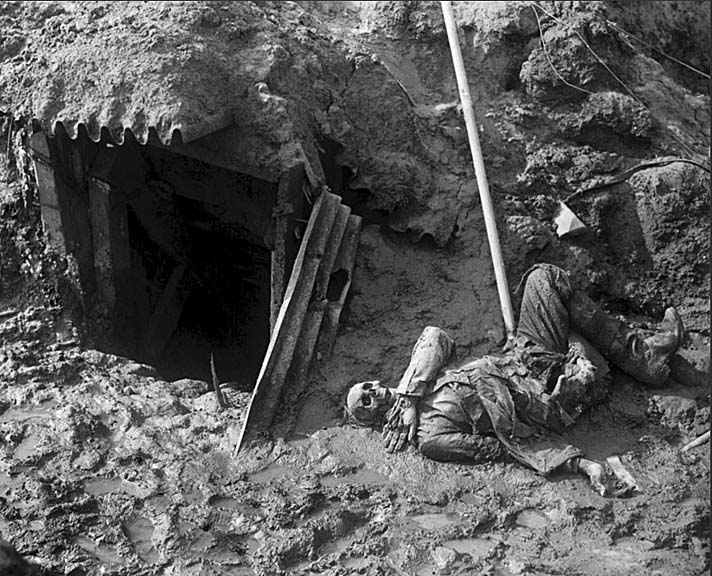 1916 - German soldier at the entrance to his dugout photo - John Glines ...