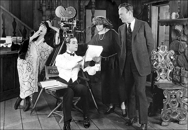 1922 - Clowning on the set of Beyond the Rocks