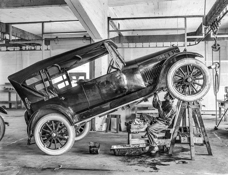 c. 1919 - Mechanic at work