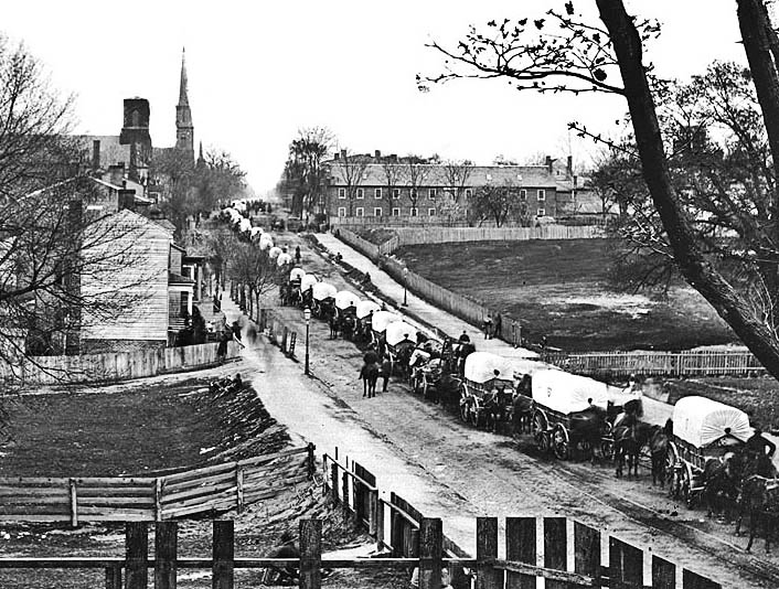 April 1865 - Federal army wagon train