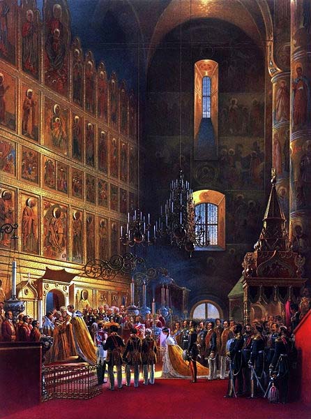 26 August 1856 - Tsar and tsarina to go thru the Wall of Icons