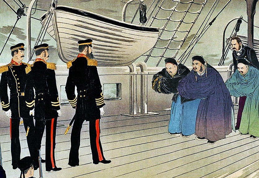 November 1895 - Chinese surrendering to Admiral Ito