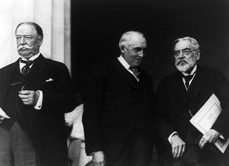 c. 1921 - William Howard Taft, Warren G. Harding, and  Robert Todd Lincoln