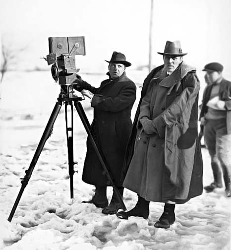 1920 - D.W. Griffith with camerman Billy Bitzer