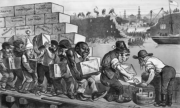 1882 - American wall goes up as the Chinese wall comes down