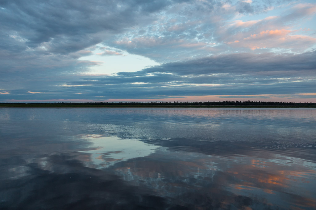 Clouds reflected in the Moose River 2014 July 10th
