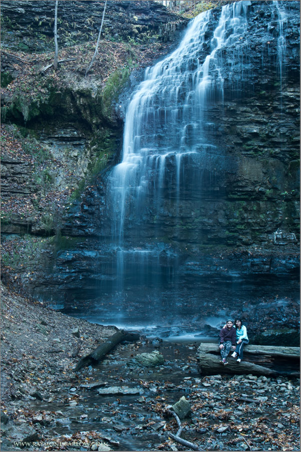 Tiffany Falls with Daisy and Maria