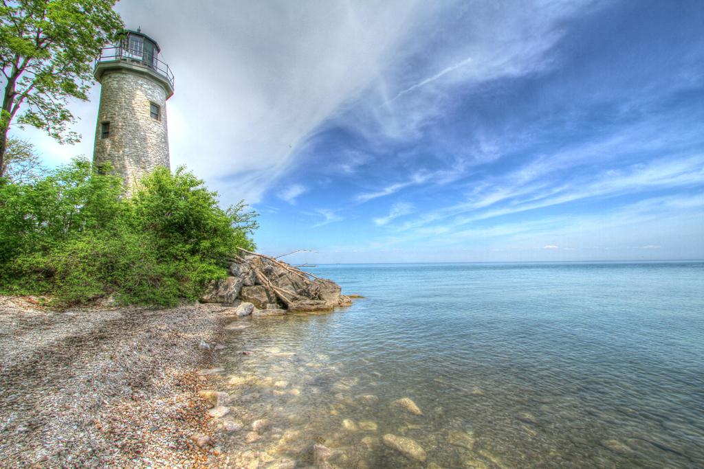 Point Pelee Lighthouse (from the east side), Pelee Island (Tonemapped)