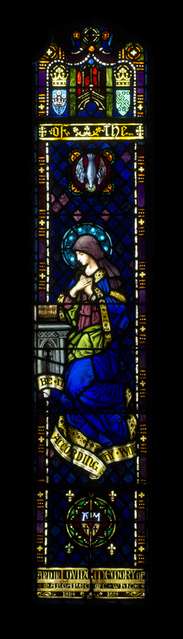 Mary panel from Annunciation Window, Lady Chapel