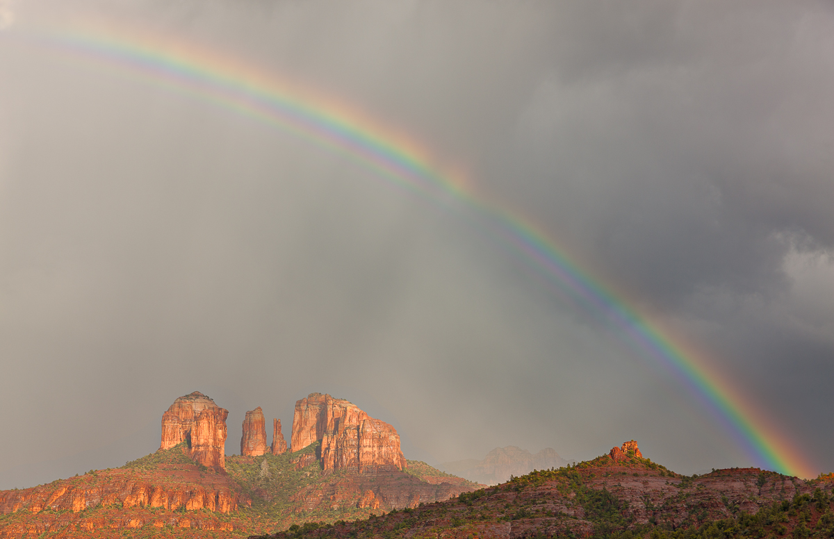 Spring Showers, Rainbow, Cathedral Rock, Sedona