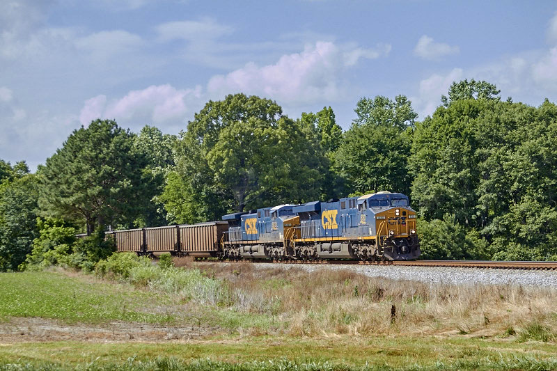 Train #N-13, The Monster Train, rolls through rural Morgan County