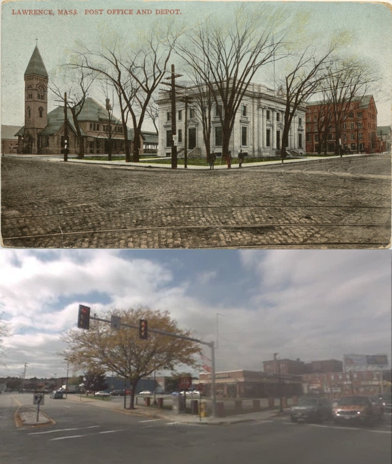 Broadway and Essex - then and now