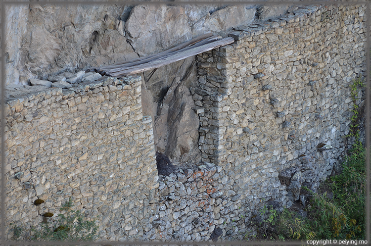 The cutout on the bridge is connected by a few large logs.  