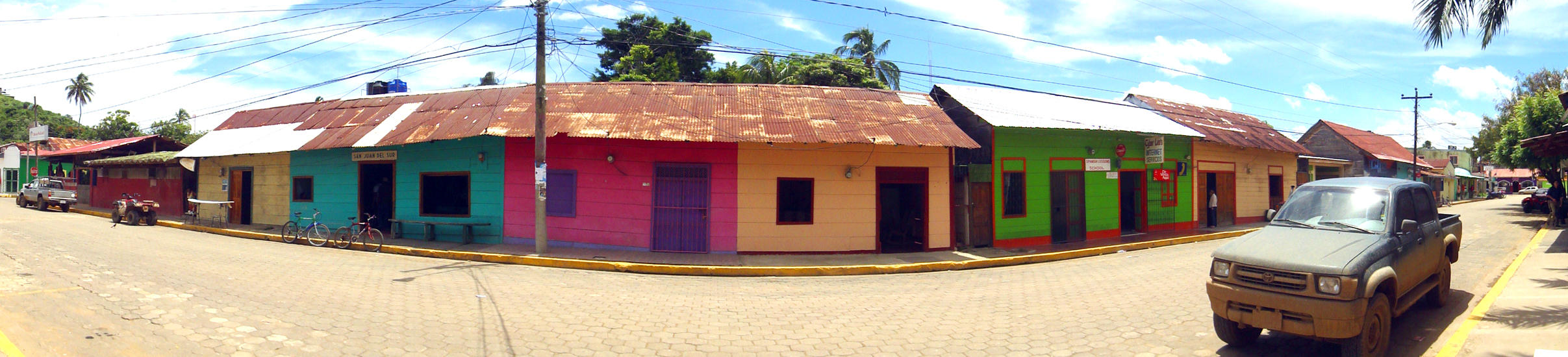 Coffee Street or Billiard Street in San Juan del Sur, Nicaragua