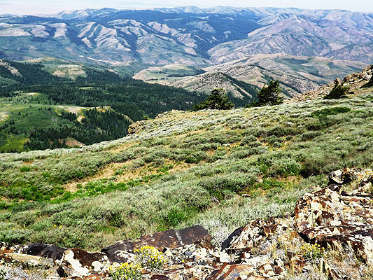 West from Scout Mountains Summit Ridge