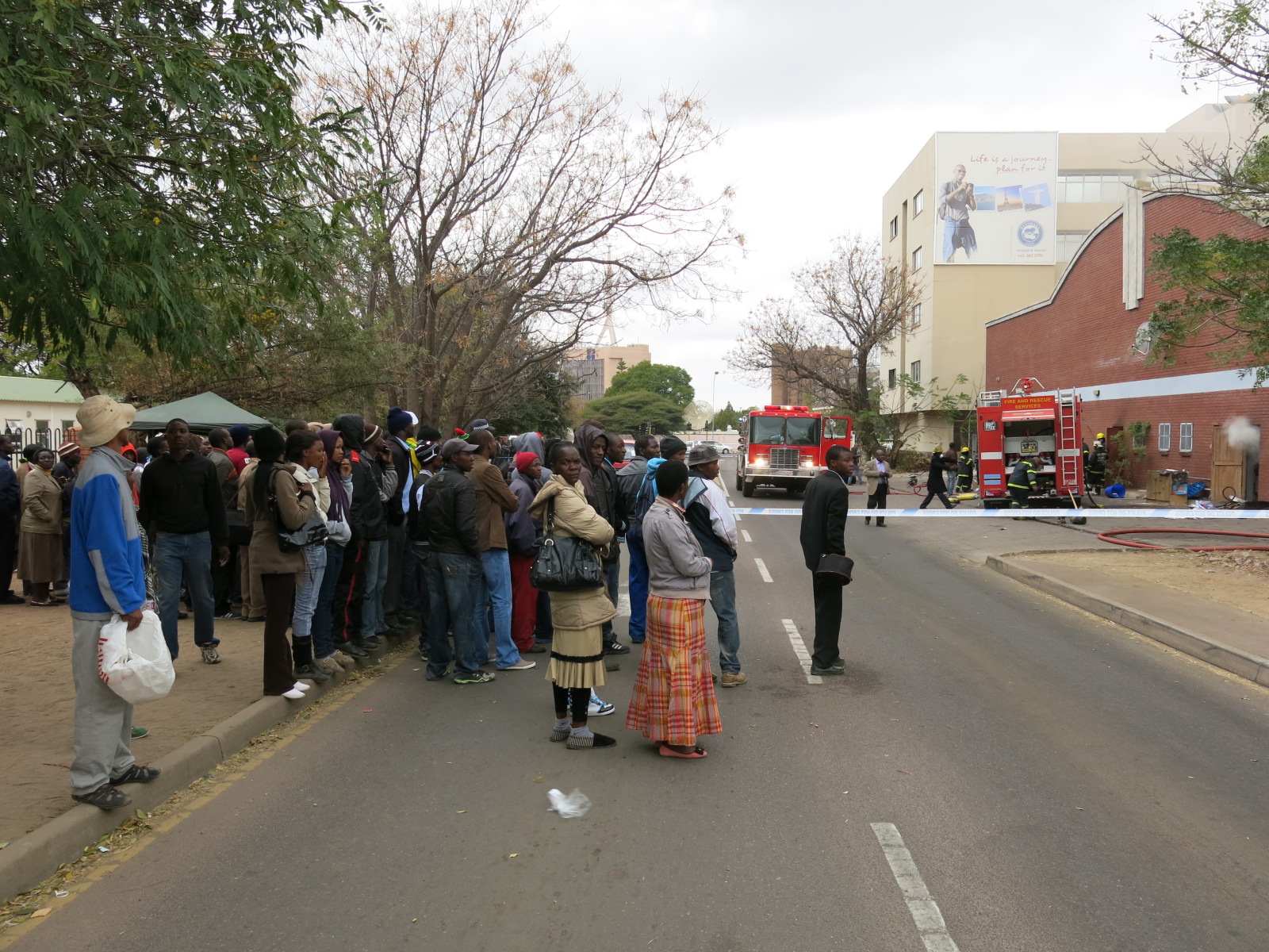 Gaborone burning building