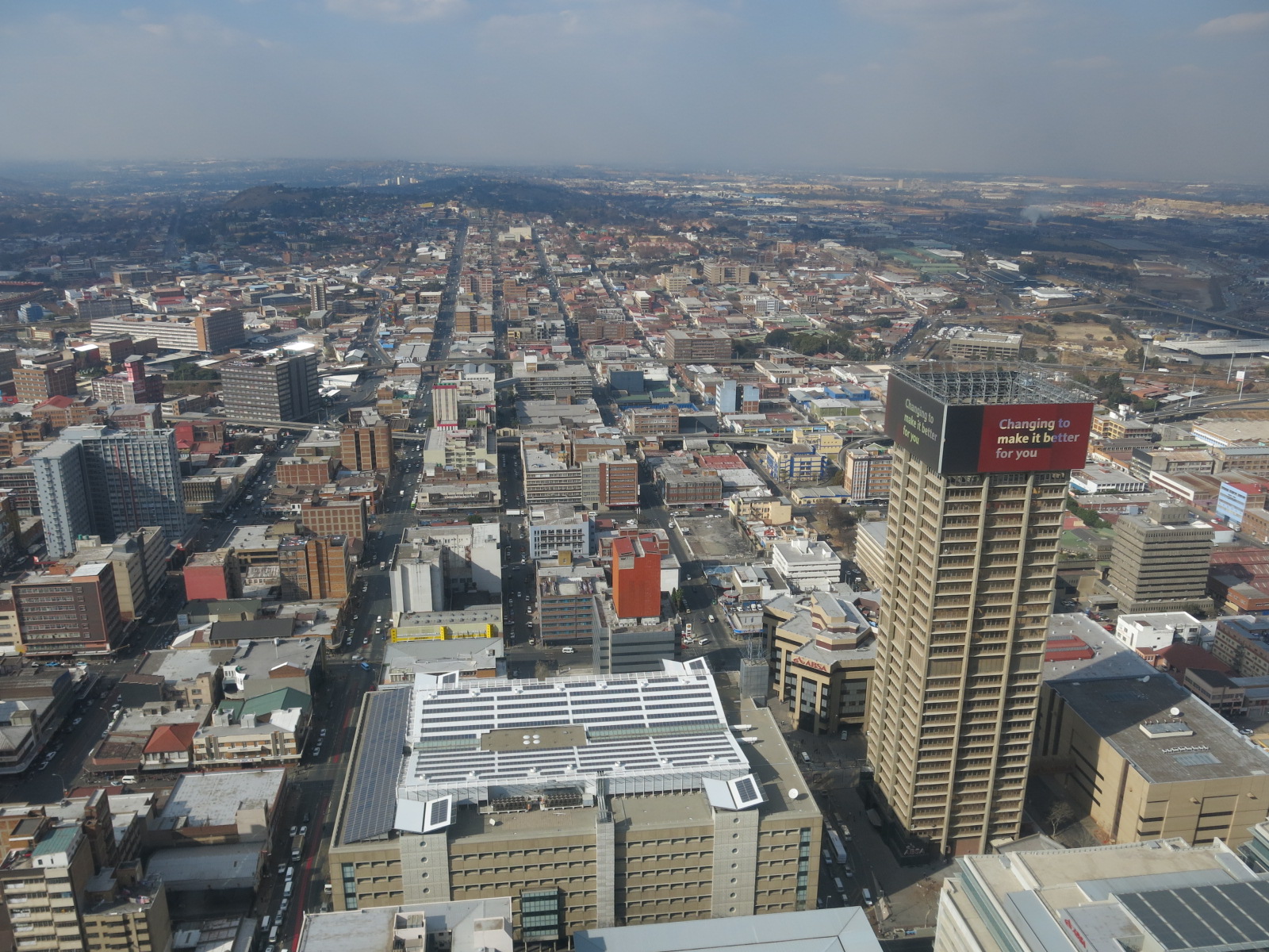 Johannesburg downtown view from Top of Africa
