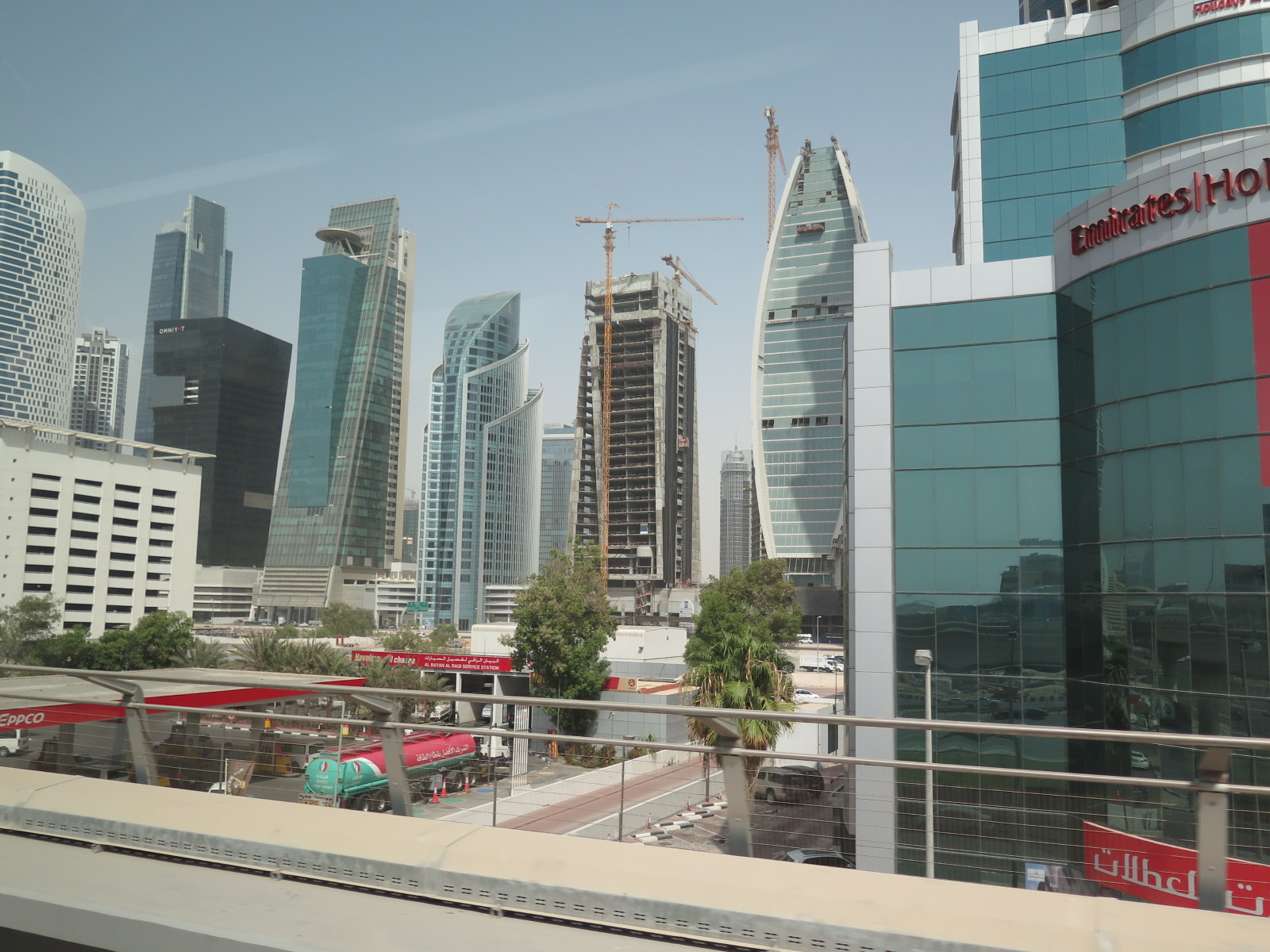 Dubai view from metro train