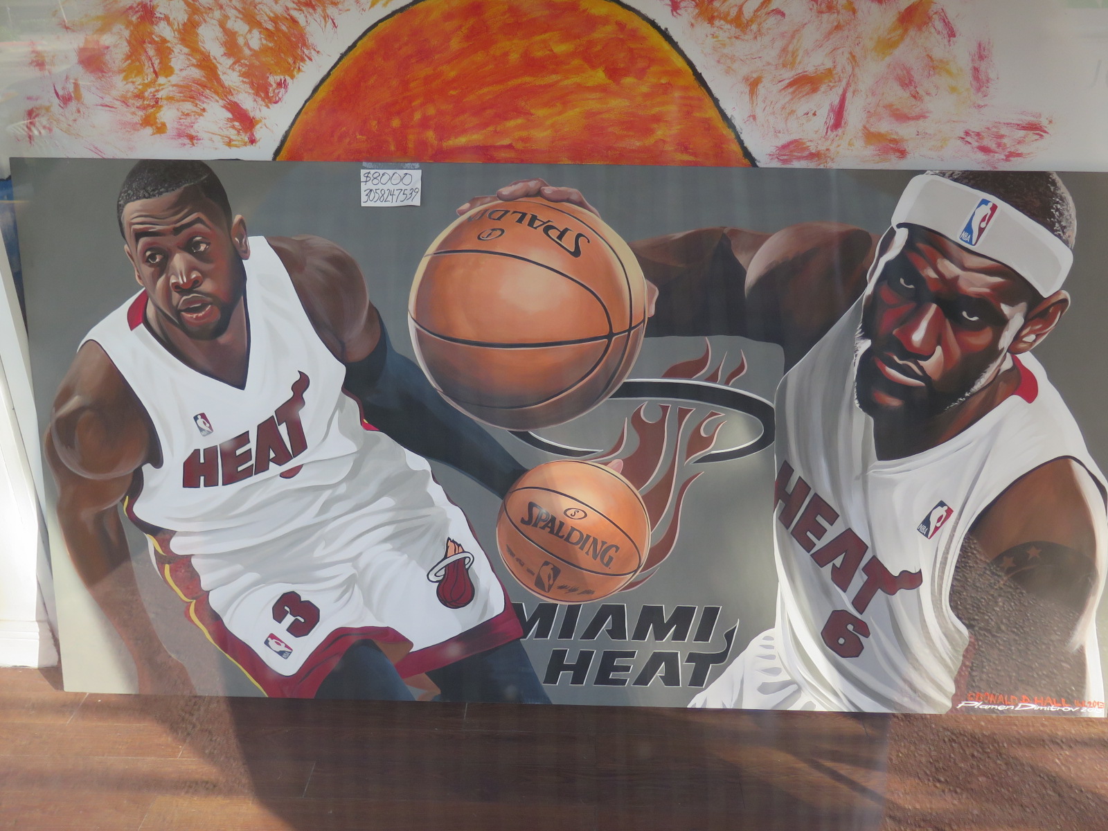 Miami painting for sale $8000 price tag