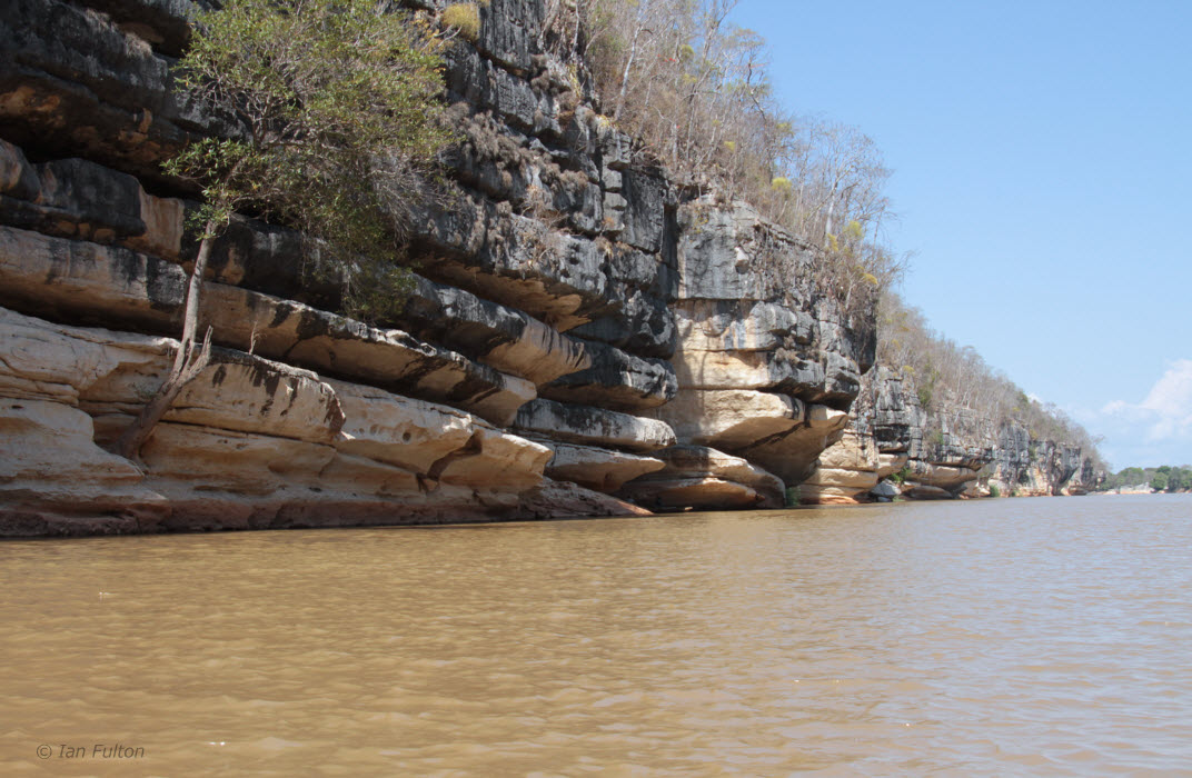 The limestone cliffs of the Manambolo Gorge