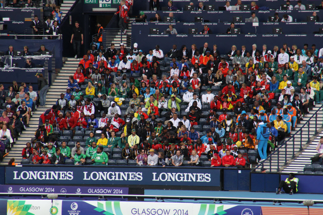 Athletes seating area